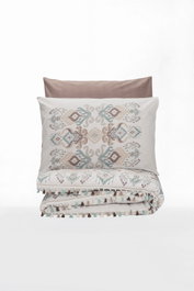 L'essentiel linge de maison Asilo - Brown - Juego de funda de edredón individual